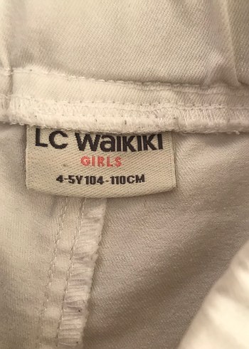 Kız Çocuk Beyaz Pamuk Pantolon - Görsel 4