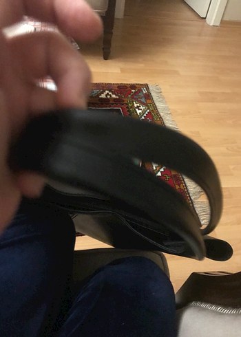 Siyah Deri Tokalı Kadın Çanta - Görsel 5