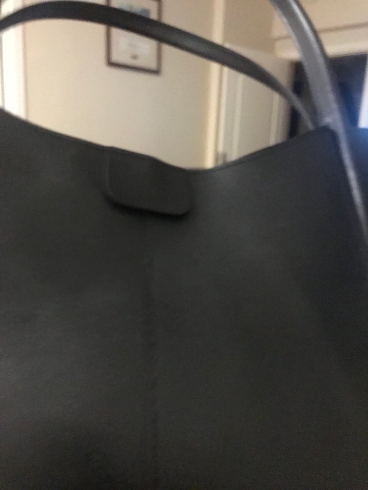 Siyah Deri Tokalı Kadın Çanta - Görsel 4