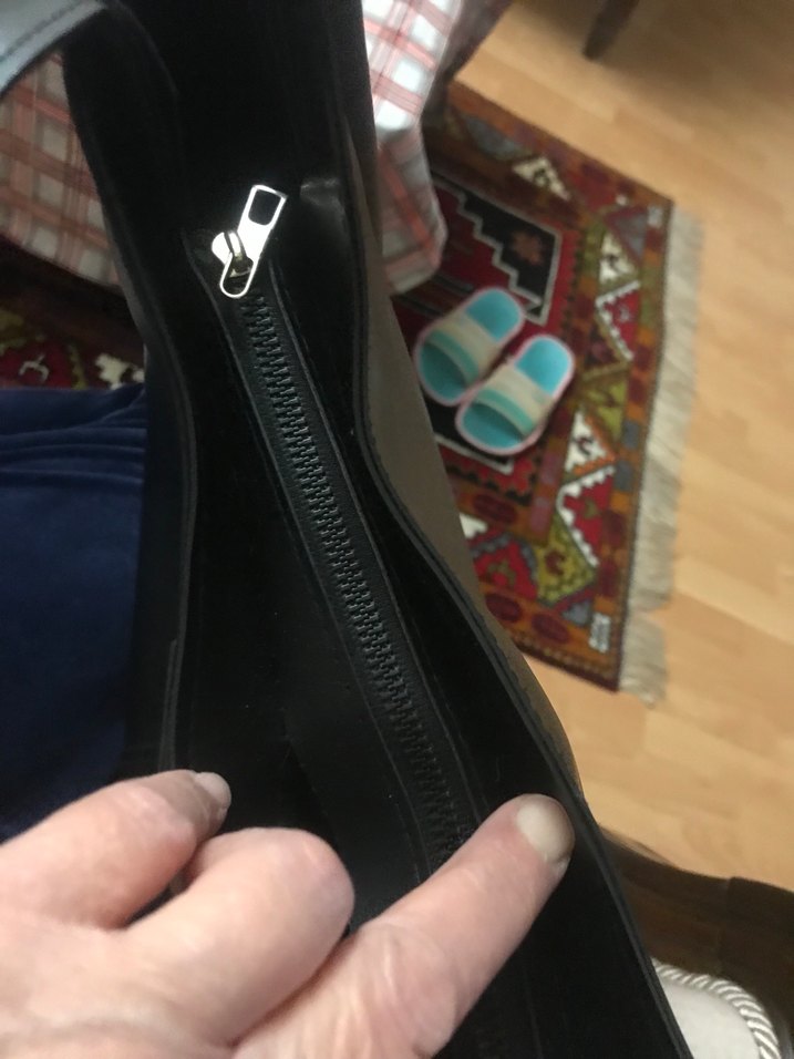 Siyah Deri Tokalı Kadın Çanta - Görsel 3