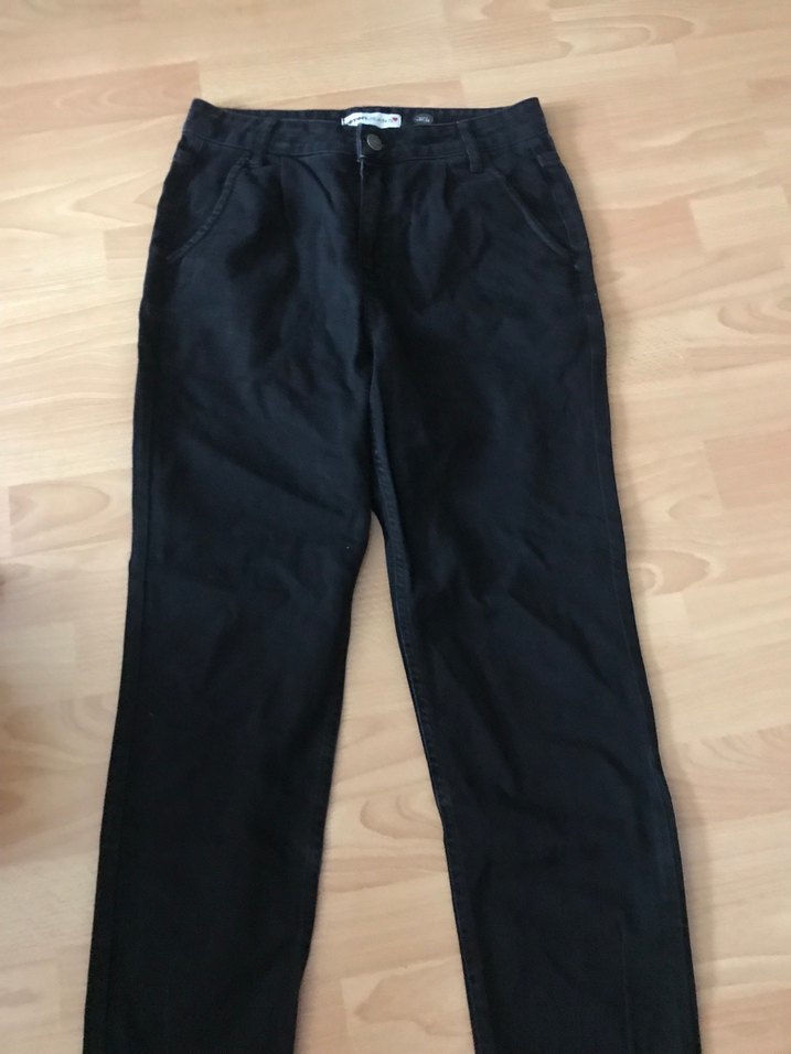 BayanSiyah Regular Fit Denim Pantolon - Görsel 2