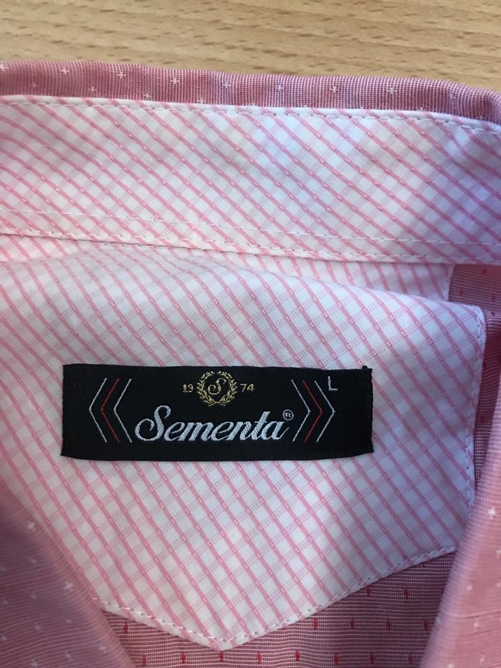 Düğmeli, Uzun Kollu, Pembe Erkek Gömlek - Görsel 2