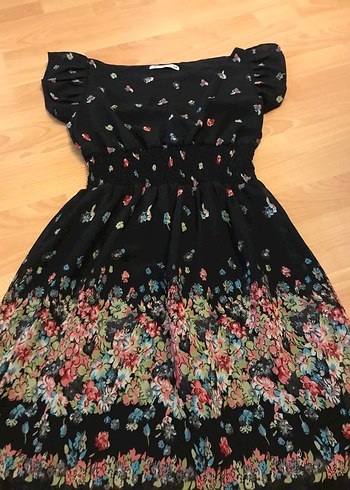 Çiçek Desenli Bohem Midi Elbise - Görsel 2