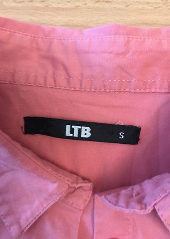 Düğmeli Pembe Kadın Keten Gömlek - Görsel 2