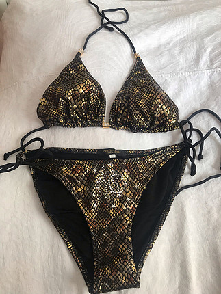 m Beden çeşitli Renk Gold Yılan derisi işlemeli bikini