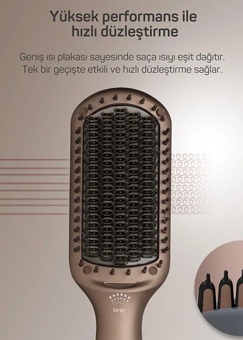 Arzum Superstar Pro Saç Düzleştirici Fırça 5 Sıcaklık Ayarı - Görsel 5