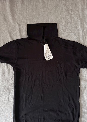 Düğmeli Siyah Polo Tişört - Görsel 2