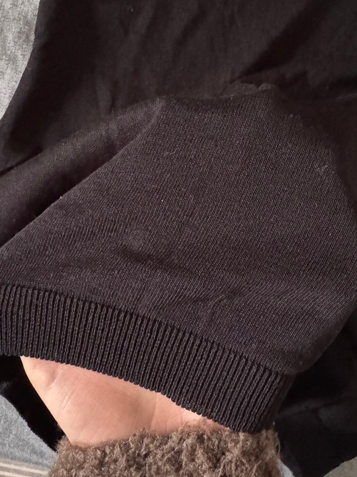 Düğmeli Siyah Polo Tişört - Görsel 4