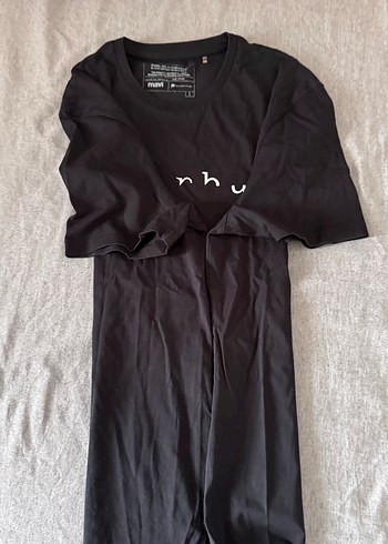 Mavi Siyah Baskılı Erkek Tişört - Görsel 3