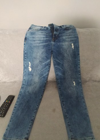 Mavi Bol Kesim erkek çocuk Midi Kot Pantolon