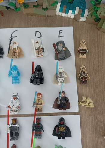 Beden Lego Star Wars Darth Vader Anakin ahsoka palpatine Yoda figür