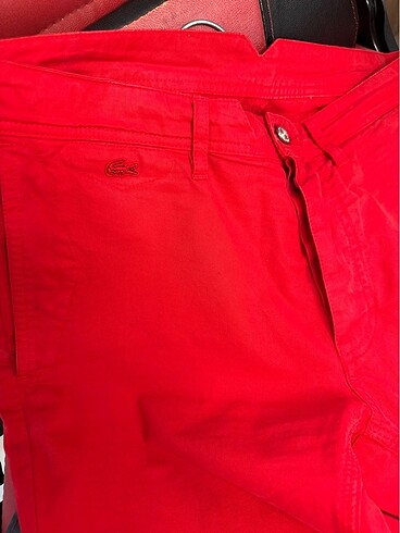 38 Beden kırmızı Renk Lacoste Kırmızı Pantalon 38 Beden