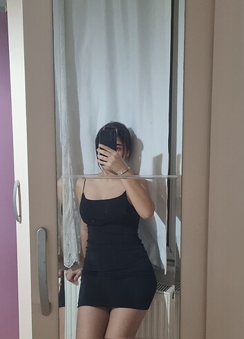 Askılı mini elbise