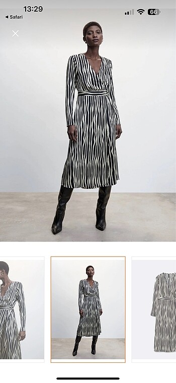 Mango Saten Elbise - Görsel 5