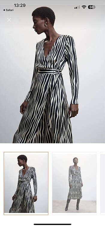 Mango Saten Elbise - Görsel 6