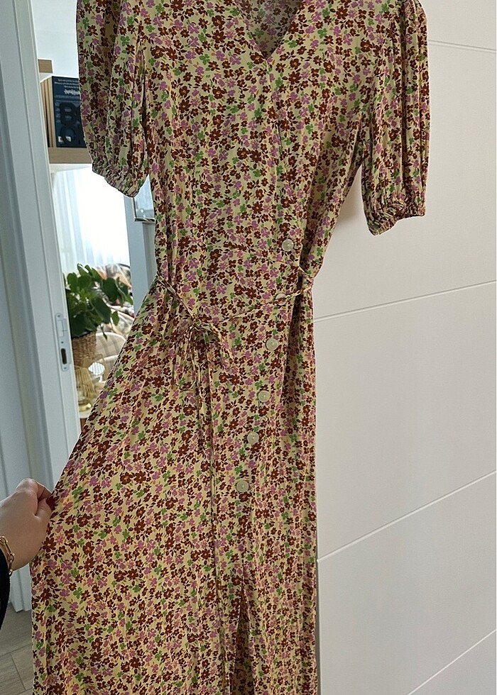 Mango Yazlık Çiçekli Midi Boy Elbise - Görsel 3