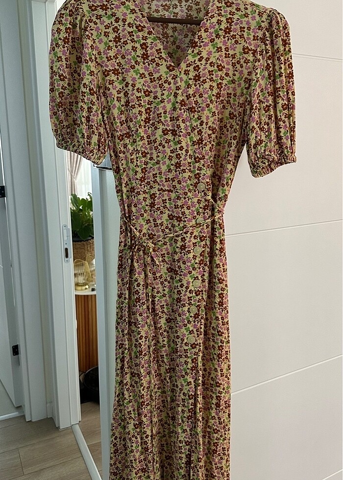 Mango Yazlık Çiçekli Midi Boy Elbise - Görsel 4