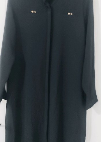 Uzun Kollu Siyah Kadın Uzun Elbise - Görsel 3