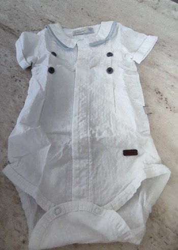 Düğmeli Kısa Kollu Bebek Tulum - Görsel 2