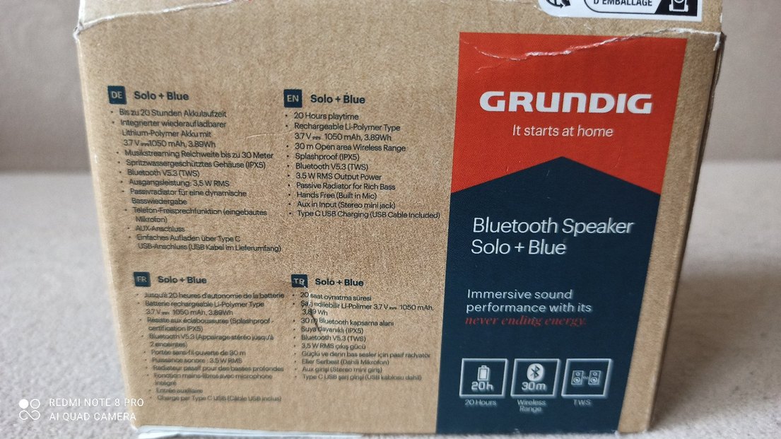 Mavi Grundig solo +Bluetooth Hoparlör - Görsel 5