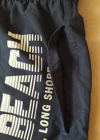 Erkek Lacivert Baskılı L beden Deniz Şortu - Görsel 8