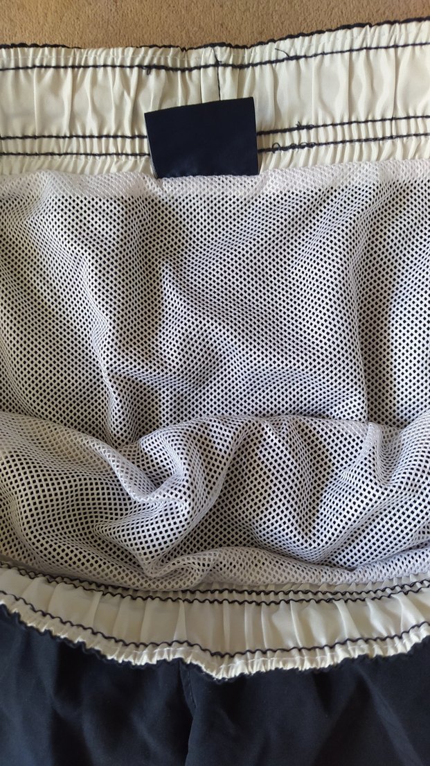 Erkek Lacivert Baskılı L beden Deniz Şortu - Görsel 4