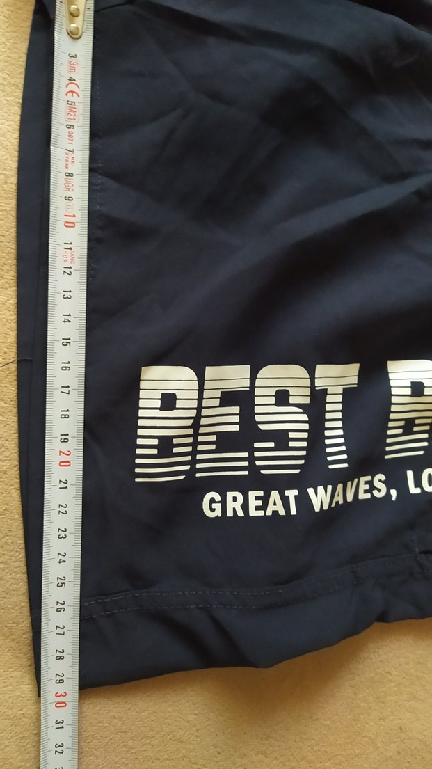 Erkek Lacivert Baskılı L beden Deniz Şortu - Görsel 5