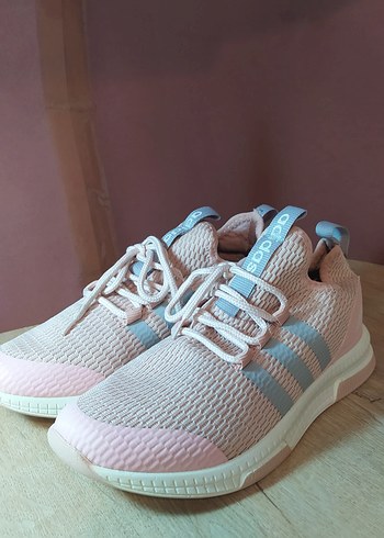 40 Beden pembe Renk Pembe Bağcıklı 40 numara Kadın Spor Ayakkabı