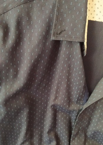 Mavi Parlak uzun Kollu Erkek Gömlek m beden - Görsel 17