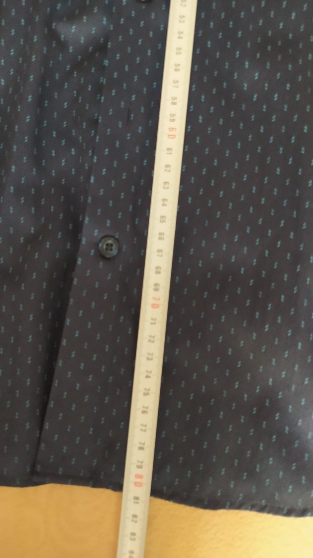 Mavi Parlak uzun Kollu Erkek Gömlek m beden - Görsel 5