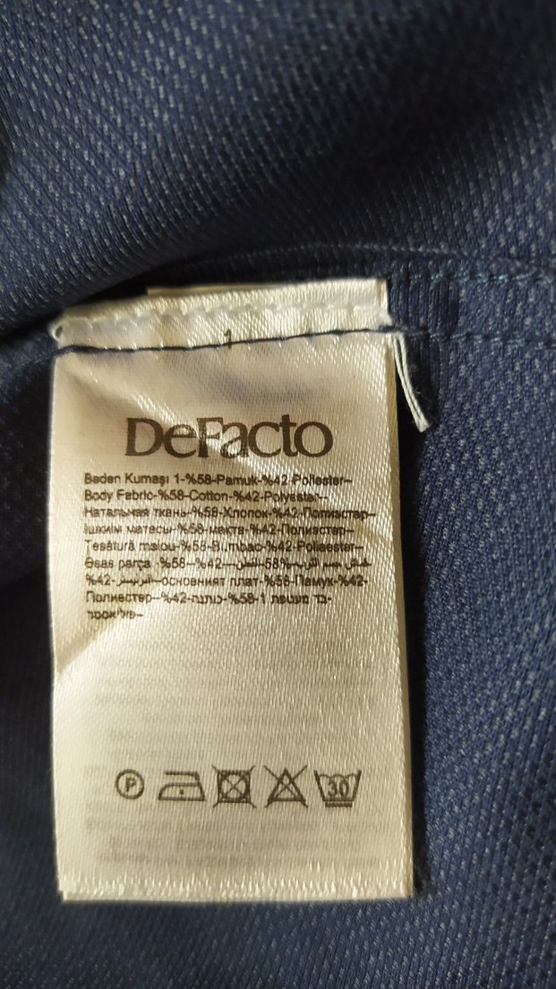 Mavi Parlak uzun Kollu Erkek Gömlek m beden - Görsel 2