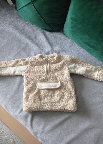 Erkek Çocuk Yeşil Peluş Sweatshirt - Görsel 2