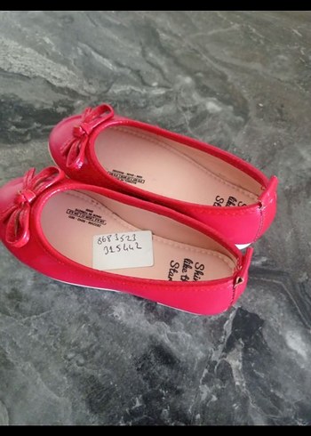 Kız Çocuk Kırmızı Fiyonk Detaylı Babet - Görsel 3