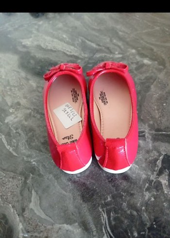 Kız Çocuk Kırmızı Fiyonk Detaylı Babet - Görsel 2