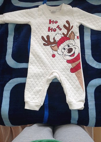 Renkli Baskılı Beyaz Bebek Tulum - Görsel 4