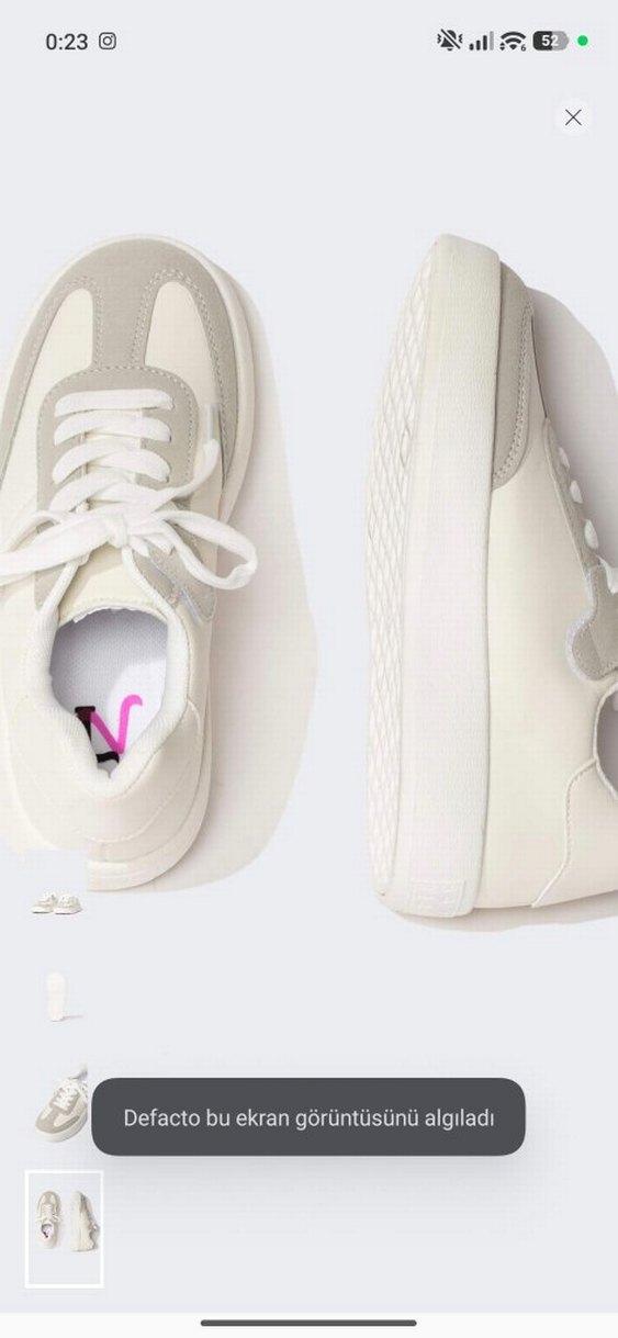 Beyaz Gri Minimalist Cocuk Spor Ayakkabı - Görsel 3