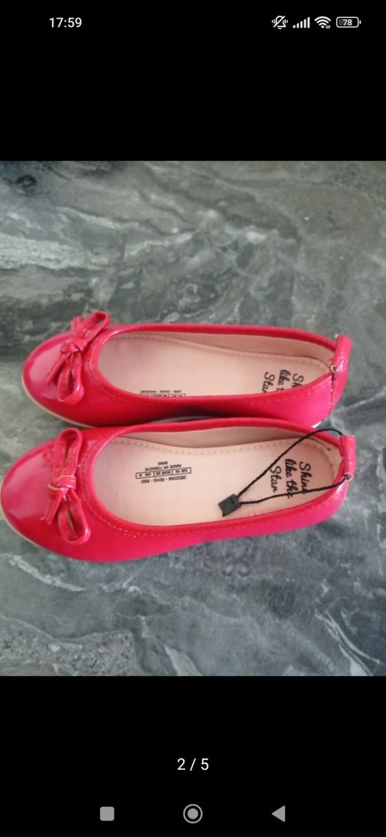 Kız Çocuk Kırmızı Fiyonklu Babet - Görsel 4