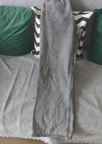 Gri Salaş Kesim Kot Pantolon - Görsel 2