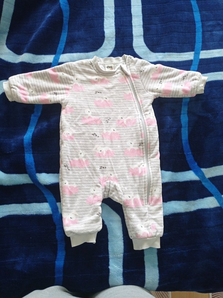 Kız Bebek Fermuarlı Pembe Polar Uyku Tulumu - Görsel 3