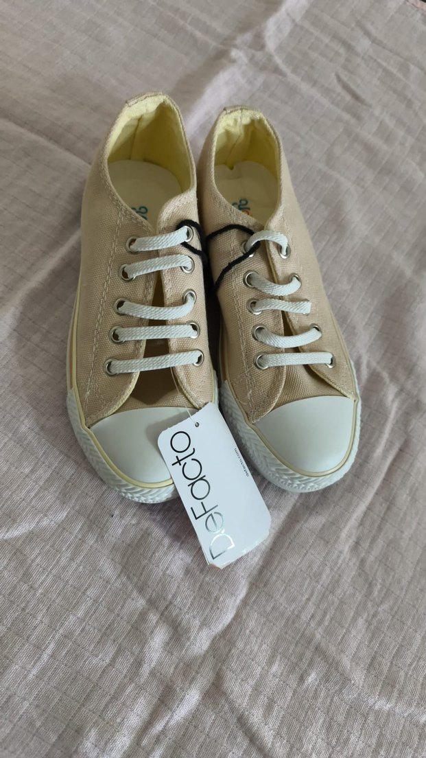 Bej Kız Çocuk Elastik Bağcıklı Spor Ayakkabı - Görsel 2