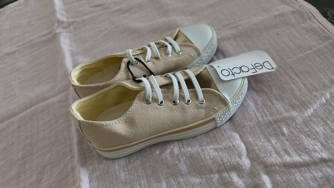 Bej Kız Çocuk Elastik Bağcıklı Spor Ayakkabı - Görsel 3