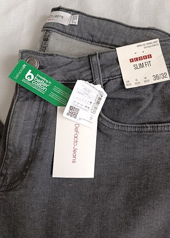 Defacto Erkek Slim Fit Koyu Gri Jean