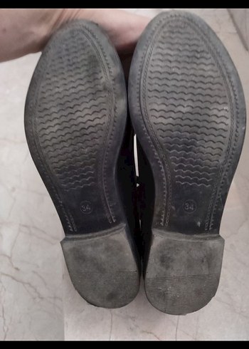 Kız Çocuk Siyah Tokalı Babet Ayakkabı - Görsel 3