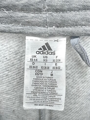 xs Beden gri Renk Adidas Eşofman Altı %70 İndirimli.