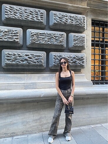 Trendyolmilla leoparlı jean