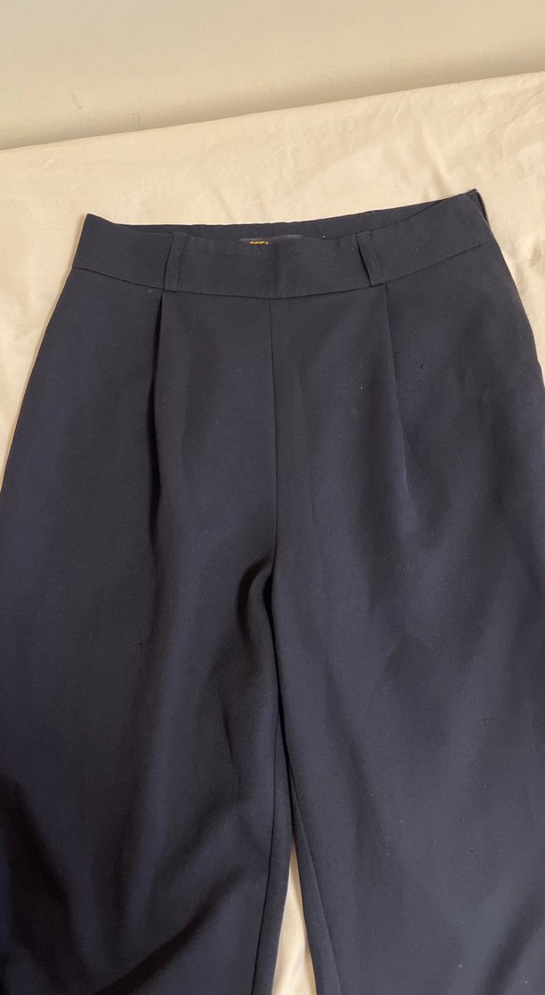 Siyah yüksek bel Kadın Kumaş Pantolon - Görsel 3