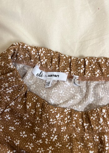 Kahverengi Volanlı Midi Bohem Etek - Görsel 3