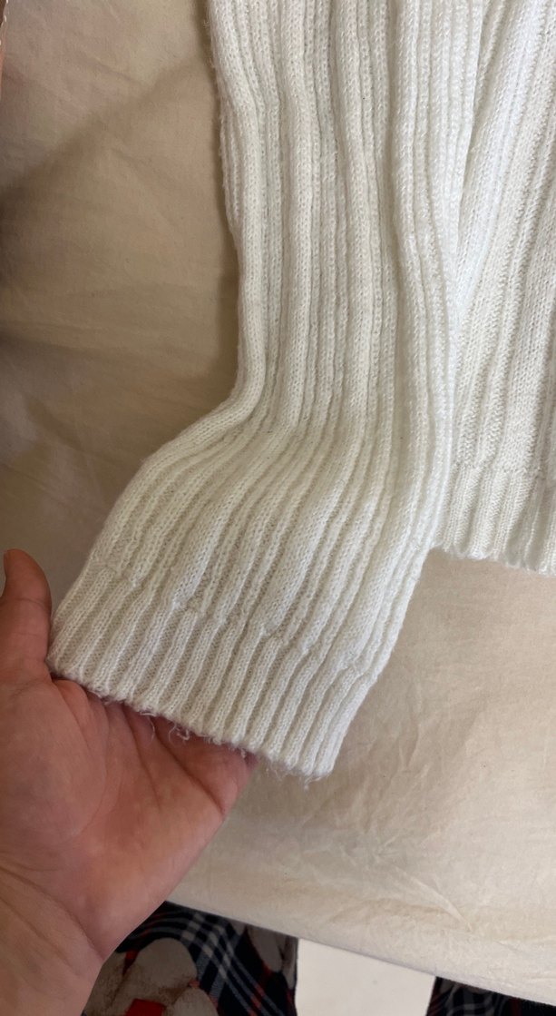 Beyaz kayık yaka  kazak - Görsel 2