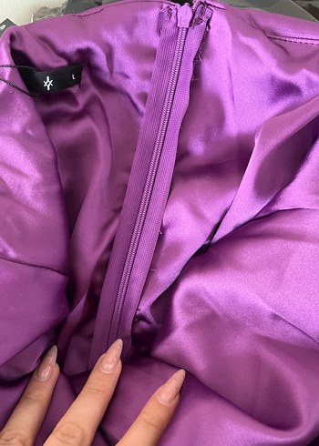 Askısı fiyonklu mini balon elbise - Görsel 6