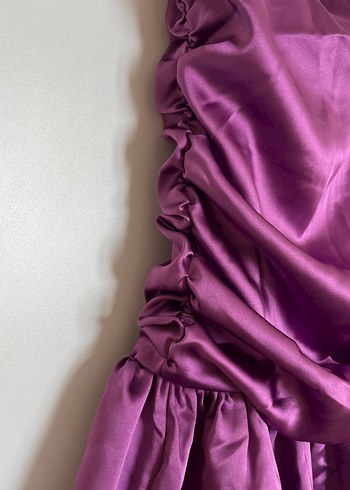 Askısı fiyonklu mini balon elbise - Görsel 2